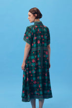 PURANA X AFGANIAL - MAXI SHIRT DRESS TARTAN - EMERALD