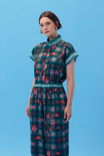 PURANA X AFGANIAL - JUMPSUIT TARTAN TEAL