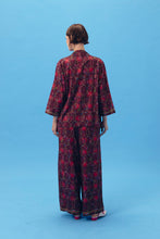 PURANA X AFGANIAL - LONGSLEEVE DRAPED TOP MAROON