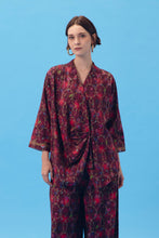 PURANA X AFGANIAL - LONGSLEEVE DRAPED TOP MAROON