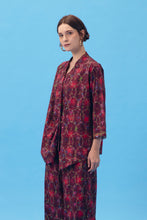 PURANA X AFGANIAL - LONGSLEEVE DRAPED TOP MAROON