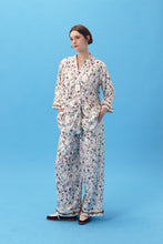 PURANA X AFGANIAL - LONGSLEEVE DRAPED TOP STRIPES WHITE