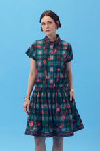 PURANA X AFGANIAL - MINI DRESS TARTAN TEAL