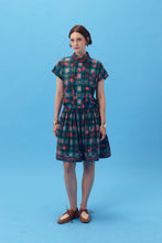 PURANA X AFGANIAL - MINI DRESS TARTAN TEAL