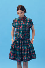 PURANA X AFGANIAL - MINI DRESS TARTAN TEAL