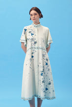 PURANA X AFGANIAL - MAXI SHIRT DRESS STRIPES BLUE
