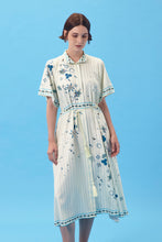PURANA X AFGANIAL - MAXI SHIRT DRESS STRIPES BLUE