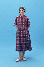 PURANA X AFGANIAL - MAXI SHIRT DRESS TARTAN AMBER