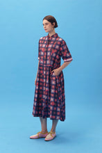PURANA X AFGANIAL - MAXI SHIRT DRESS TARTAN AMBER