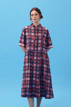 PURANA X AFGANIAL - MAXI SHIRT DRESS TARTAN AMBER