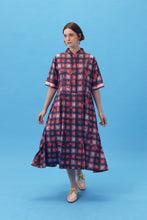 PURANA X AFGANIAL - MAXI SHIRT DRESS TARTAN AMBER