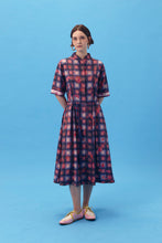 PURANA X AFGANIAL - MAXI SHIRT DRESS TARTAN AMBER