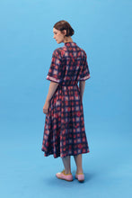 PURANA X AFGANIAL - MAXI SHIRT DRESS TARTAN AMBER