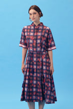 PURANA X AFGANIAL - MAXI SHIRT DRESS TARTAN AMBER