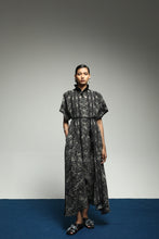 [Pre - Order] PURANA HIGH NECK DRESS FULL MOTIF TROPIPELAGO JUNGLE - BLACK