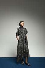 [Pre - Order] PURANA HIGH NECK DRESS FULL MOTIF TROPIPELAGO JUNGLE - BLACK