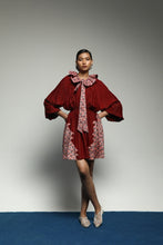 [Pre - Order] PURANA RUFFLE MINI DRESS TROPIPELAGO JAPAN WAVE BATIK - MAROON
