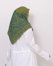 PURANA SCARF TROPIPELAGO BIRDS - OLIVE