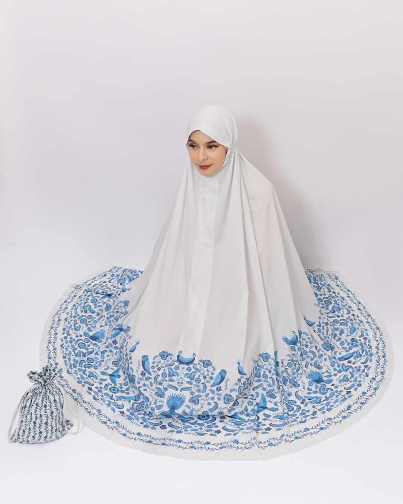 PURANA PRAYER ROBE SET TROPIPELAGO BIRDS - OFF WHITE
