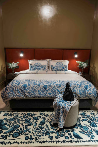 PURANA HOME DUVET COVER SET 260x30 BIRDS OF PARADISE - OFF WHITE