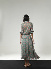 REGAL BLOOM LONGSLEEVE SHEER SHIRT BAKUNG JACQUARD SAGE