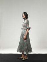 REGAL BLOOM LONGSLEEVE SHEER SHIRT BAKUNG JACQUARD SAGE