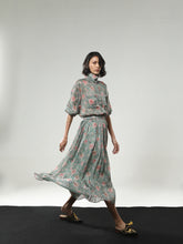 REGAL BLOOM LONGSLEEVE SHEER SHIRT BAKUNG JACQUARD SAGE