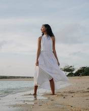 PURANA BASIC HALTER MIDI DRESS - WHITE