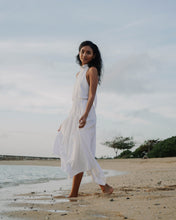 PURANA BASIC HALTER MIDI DRESS - WHITE