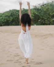 PURANA BASIC HALTER MIDI DRESS - WHITE