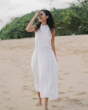PURANA BASIC HALTER MIDI DRESS - WHITE