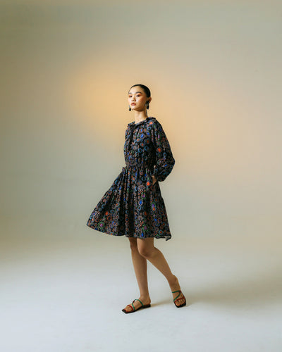 PURANA X SUANJAYA KENCUT – POWER OF FLOWER Ruffled Mini Dress