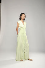 PURANA BASIC RUCHED MAXI DRESS - LIME