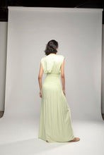 PURANA BASIC RUCHED MAXI DRESS - LIME