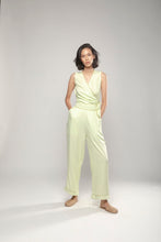 PURANA BASIC SLEEVELESS WRAP TOP - LIME