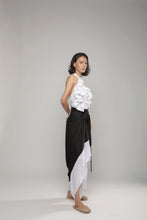 PURANA BASIC HALTER RUFFLED TOP - WHITE