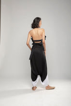 PURANA BASIC HALTER RUFFLED TOP - BLACK