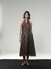 REGAL BLOOM BACKLESS DRESS PUSPA JACQUARD EMERALD