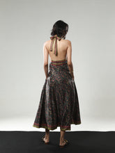 REGAL BLOOM BACKLESS DRESS PUSPA JACQUARD EMERALD