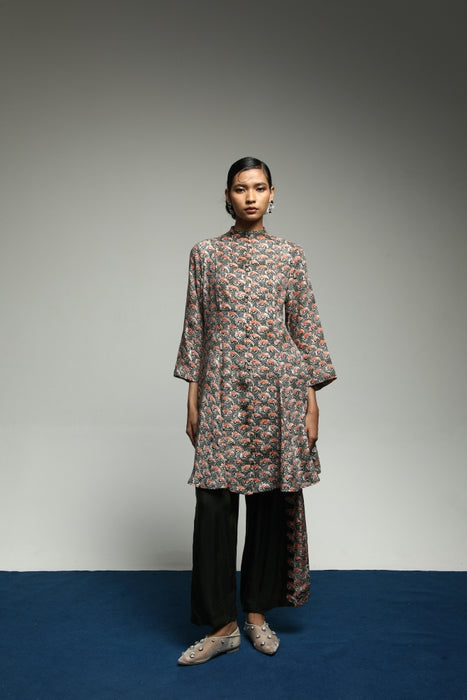PURANA SHIRTDRESS TROPIPELAGO JAPAN WAVE BATIK - OLIVE