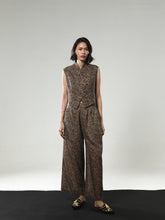 REGAL BLOOM LONG PANTS PUSPA JACQUARD BROWN