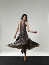 REGAL BLOOM SLEEVELESS DRESS PUSPA JACQUARD EMERALD
