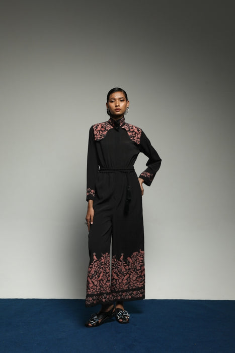 PURANA JUMPSUIT TROPIPELAGO BIRDS - BLACK