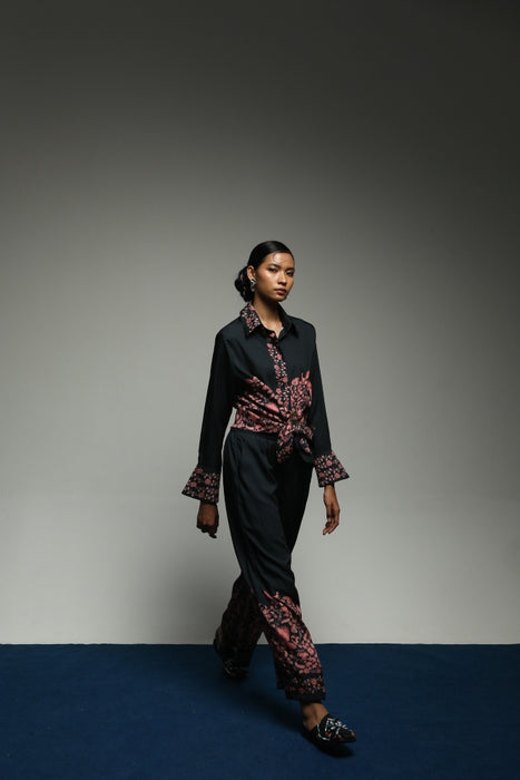 [Pre - Order] PURANA REGULAR PANTS TROPIPELAGO BIRDS - BLACK