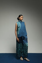 PURANA SLEEVELESS SHIRT TROPIPELAGO BIRDS - NAVY