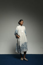 PURANA SUMMER MIDI DRESS TROPIPELAGO BIRDS - OFF WHITE