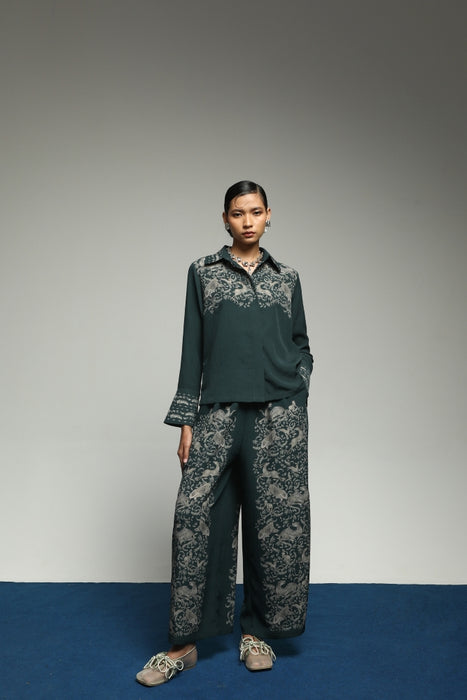 [Pre - Order] PURANA REGULAR PANTS TROPIPELAGO JUNGLE - EMERALD