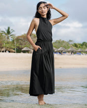 BASIC Halter Midi Dress Black