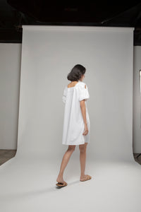 [CLEARANCE] Basic Button-down Two-way Dress White