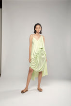 Basic Twist Front Midi Dress Lime